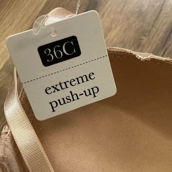 Rene Rofe‎ Bra 36C Extreme Push Up Nude Lace - Picture 5 of 6